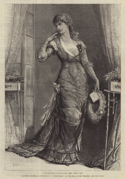 Madame Modjeska, mint Constance, Heartsease-ben, a Royal Court Theatre-ben alkotó: Francis S. Walker