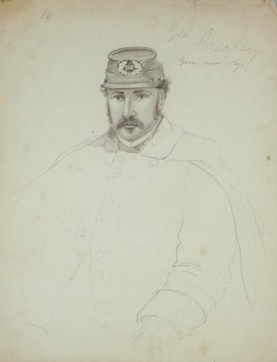 Negley tábornok, Union Army, 1860 körül (ceruza papíron) alkotó: Francis Schell