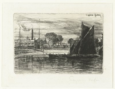 West London Rowing Club A Feathers Taverna alkotó: Francis Seymour Haden (Sir) (signed by artist)