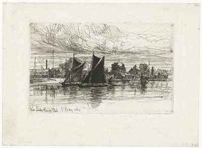 West London Rowing Club (cím az objektumon) alkotó: Francis Seymour Haden (Sir) (signed by artist)