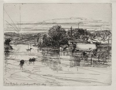 Cardigan Bridge, 1864. alkotó: Francis Seymour Haden