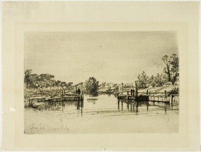 Egham Lock alkotó: Francis Seymour Haden