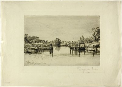 Egham Lock alkotó: Francis Seymour Haden