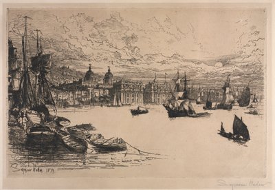 Greenwich. alkotó: Francis Seymour Haden