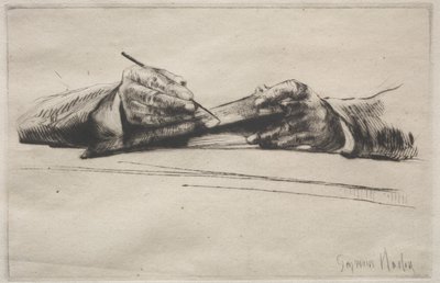 Szárazpontos kéz alkotó: Francis Seymour Haden
