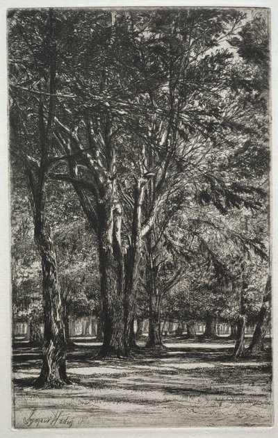 Kensington Gardens (The Large Plate) alkotó: Francis Seymour Haden