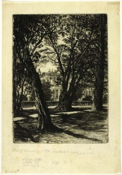 Kensington Gardens, No. I (kis tányér) alkotó: Francis Seymour Haden