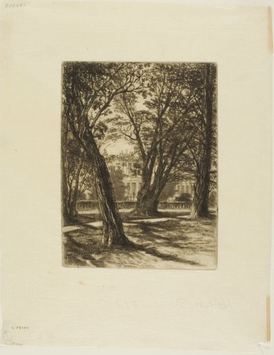 Kensington Gardens, No. I (kis tányér) alkotó: Francis Seymour Haden