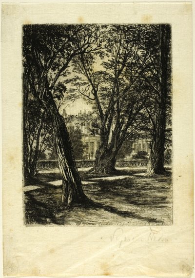 Kensington Gardens, No. I (kis tányér) alkotó: Francis Seymour Haden