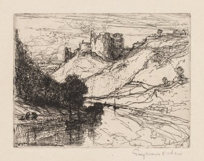 Kilgaren kastély, 1864. alkotó: Francis Seymour Haden