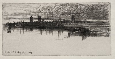 Little Calais móló, 1865, hajnali 3 óra alkotó: Francis Seymour Haden