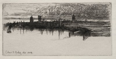 Kis Calais-móló, 1865, hajnali 3, 1865. alkotó: Francis Seymour Haden
