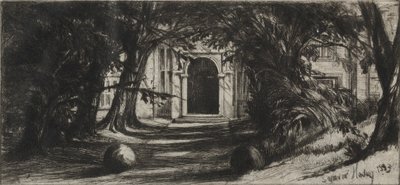Mytton Hall, 1859. alkotó: Francis Seymour Haden