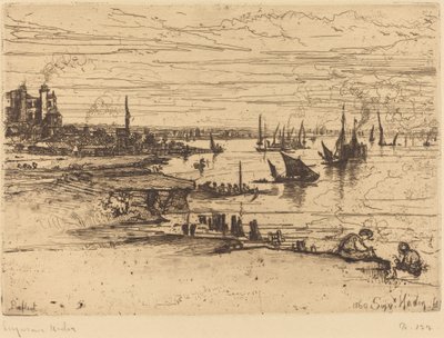 Szemben a fogadóval, Purfleet alkotó: Francis Seymour Haden