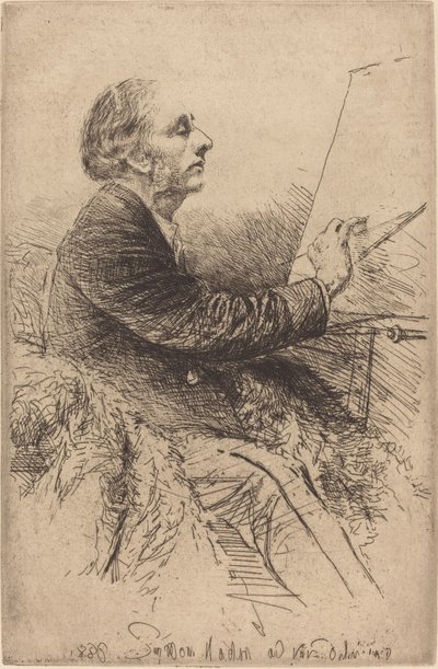Önarckép a festőállványon alkotó: Francis Seymour Haden