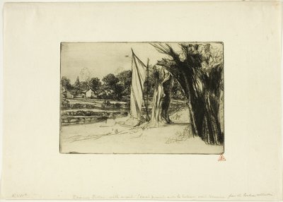 Thames Ditton – vitorlával alkotó: Francis Seymour Haden