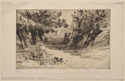A szerelmesek sétája (A második tányér) alkotó: Francis Seymour Haden