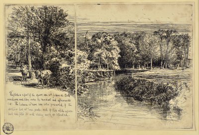 A két szamár és a Dundrum folyó alkotó: Francis Seymour Haden