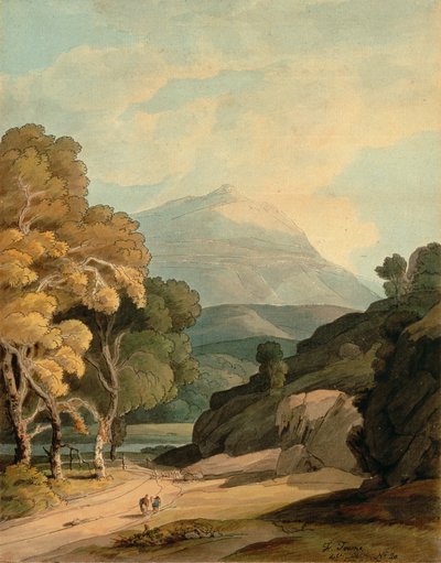 Maentwrog közelében, Észak-Wales (akvarell, papír) alkotó: Francis Towne