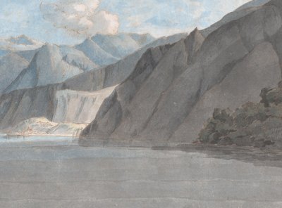 Kilátás a Comói-tóra Monte Leonival, 1781. augusztus 27. alkotó: Francis Towne