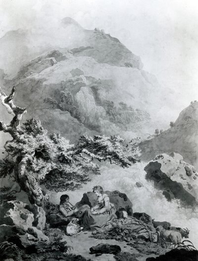 Illusztráció Jean-Jacques Rousseau „Nouvelle Héloise” című művéhez, 1786 (toll és tinta WC-vel) alkotó: Francis Wheatley
