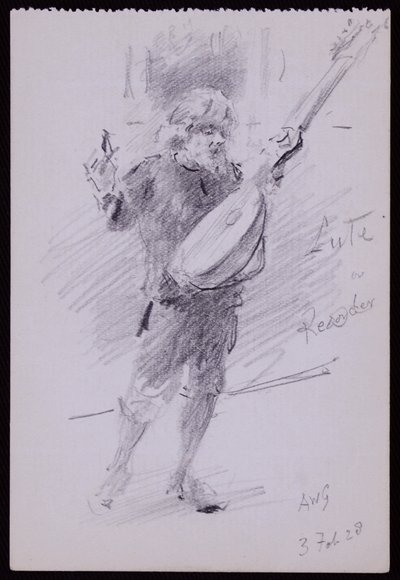 Arnold Dolmetsch portréja alkotó: Francis Wilfred Lawson