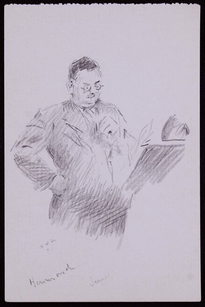 Aubrey Hammond portréja, 1934 körül (ceruza papíron) alkotó: Francis Wilfred Lawson