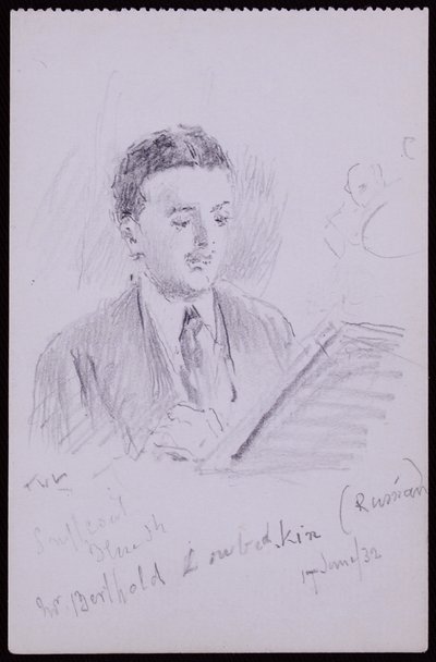 Berthold Lubetkin portréja alkotó: Francis Wilfred Lawson