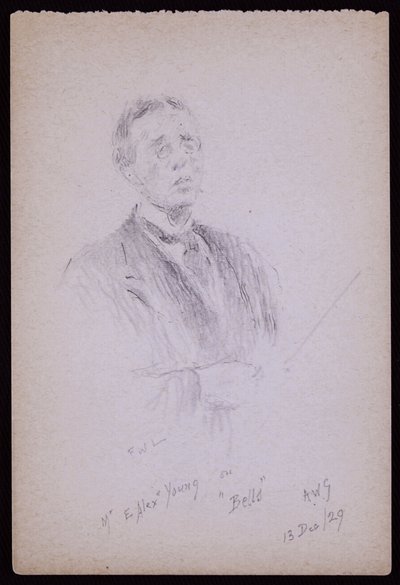 E Alex Young portréja alkotó: Francis Wilfred Lawson
