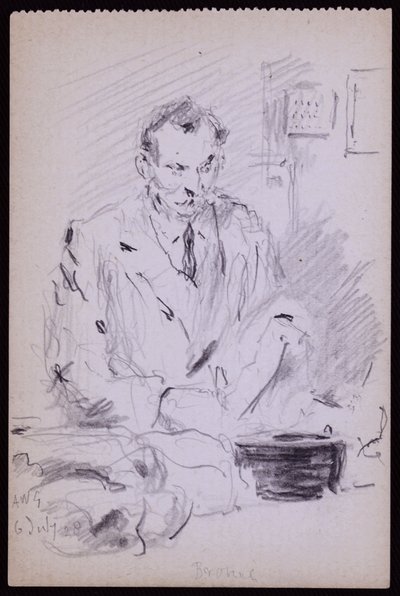 Gilbert portréja? Bayes, c. 1928 (ceruza papíron) alkotó: Francis Wilfred Lawson