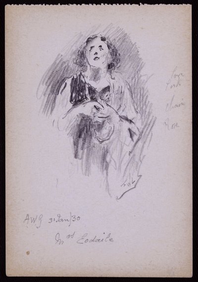 Arundel Esdaile asszony portréja alkotó: Francis Wilfred Lawson