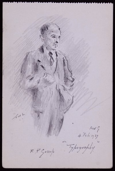 R Percy Gossop portréja alkotó: Francis Wilfred Lawson