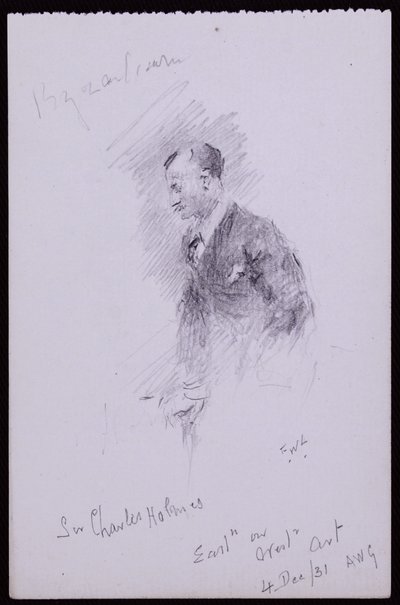 Sir Charles Holmes portréja alkotó: Francis Wilfred Lawson