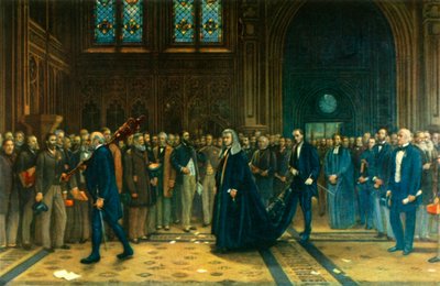 „A beszélő menete, 1884”, 1947. alkotó: Francis Wilfrid Lawson