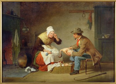 Alkudozás (The Christmas Turkey) 1858 körül alkotó: Francis William Edmonds