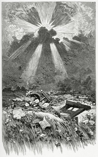 La Débacle - illusztráció Napoléon le Petit-től, 19. század (fekete-fehér metszet) alkotó: Francis and Scott, Henry Fowke