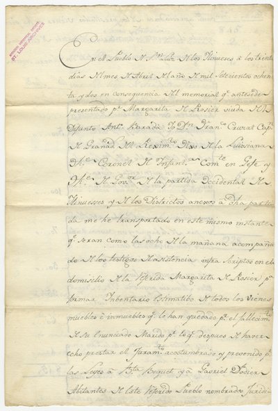 Antoine Barada jegyzéke Fran. Cruzat, Josef Bexmes, Dodier, Becquet és mások, 1782. április alkotó: Francisco Cruzat