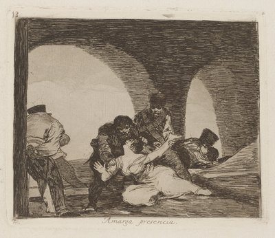 Keserű jelenlét (Bitter to Be Present), pl. 13 A háború katasztrófái című sorozatból alkotó: Francisco de Goya