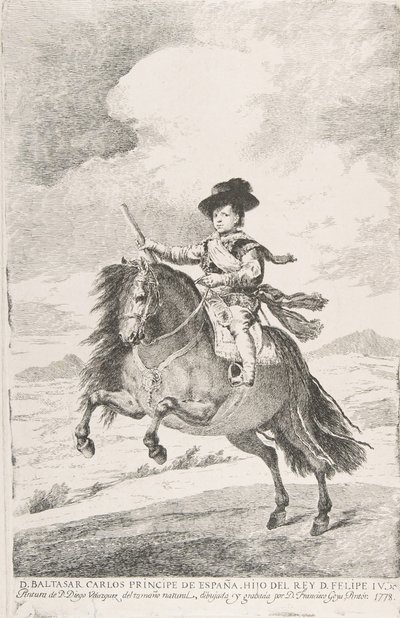 Baltasar Carlos, Spanyolország hercege és IV D. Fülöp fia Baltasar Carlos Principe de Espa..., 1778. alkotó: Francisco de Goya