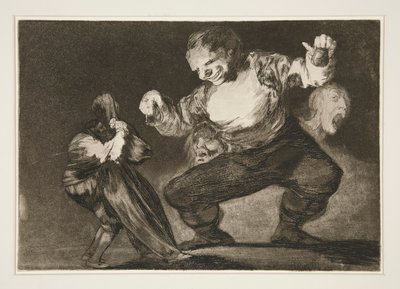 Bobalic?n (Simpleton), pl. 4 a Los proverbios sorozatból alkotó: Francisco de Goya