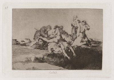 Charity, 27. tábla a The Disasters of War-ból alkotó: Francisco de Goya