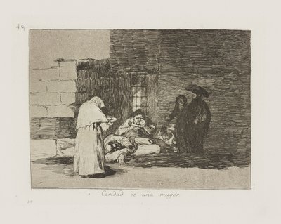 Egy nő jótékonysága. (Egy nőt alkotó: Francisco de Goya