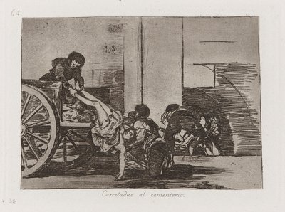 Kocsira a temetőbe, 64. tábla a háború katasztrófáiból alkotó: Francisco de Goya