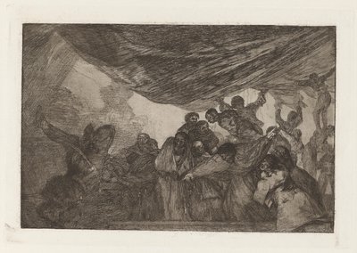 Disparate claro (Clear Folly), más néven Sin recomendarse a Dios ni al diablo (Anélkül, hogy Istennek vagy az ördögnek ajánlaná magát), a Los disparates (Los proverbios) sorozatból. alkotó: Francisco de Goya