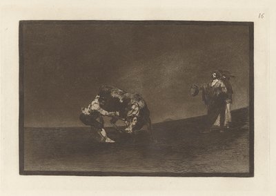 Ő maga kidob egy bikát a madridi plázára (Ugyanaz az ember gyűrűbe dob Madridban), a La tauromaquia 16. táblája alkotó: Francisco de Goya