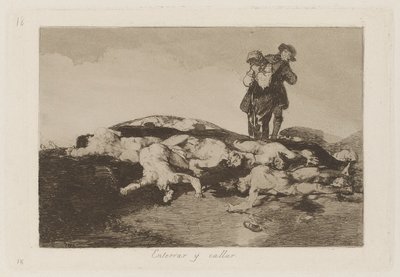 Temesd el őket és maradj csendben, 18. tábla a The Disasters of War-ból alkotó: Francisco de Goya
