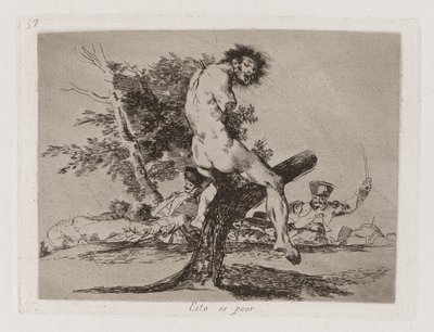 Ez még rosszabb, 37. tábla a The Disasters of War-ból alkotó: Francisco de Goya