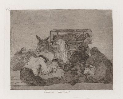 Furcsa odaadás! (Strange Devotion!), 66. tábla a háború katasztrófáiból alkotó: Francisco de Goya