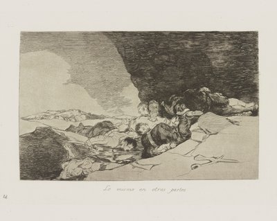 Más részeken ugyanez. (Ugyanez másutt.), pl. 23. A háború katasztrófái című sorozatból alkotó: Francisco de Goya