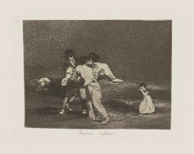 Boldogtalan anya! (Boldogtalan Anya!), pl. 50. A háború katasztrófái című sorozatból alkotó: Francisco de Goya